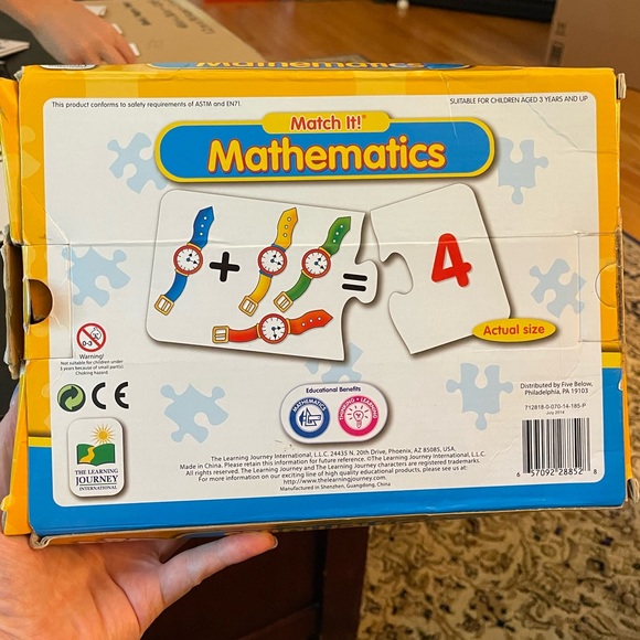 Mathematics puzzles. 30 2-piece puzzle sets teaching basic math skills. Ages 3+. - Picture 2 of 3